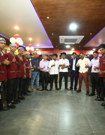 Junagadh's Pandeyji Restaurant Entire Team with Founder.