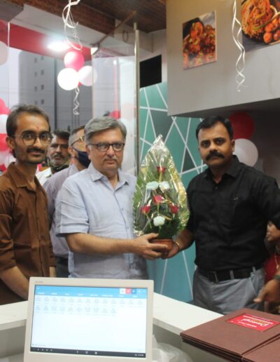 A flower bouquet Ceremony with Dr. Hemang Vasavada (Nuro. Surgeon).